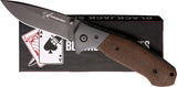 Blackjack Linerlock Brown Smooth Micarta Folding S35VN Steel Pocket Knife 157
