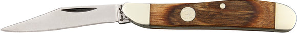 Bear & Son Slim Trapper Walnut Wood Folding 1095HC Stainless Pocket Knife C219