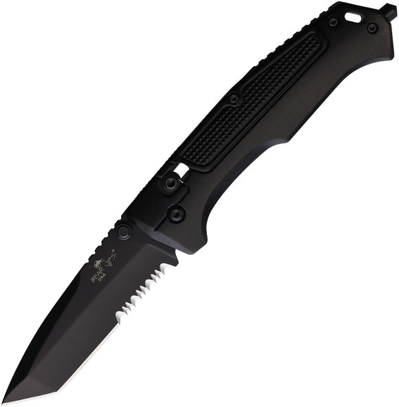 Bear Ops Slide Lock Black Aluminum Folding Stainless Pocket Knife 560AIBKBSR