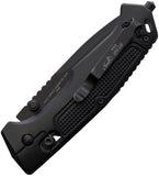 Bear Ops Slide Lock Black Aluminum Folding Stainless Pocket Knife 560AIBKBSR