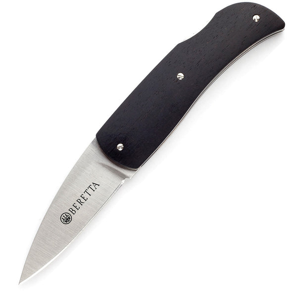 Beretta Favri Gentlemans Lockback Black Wood Bohler N690 Folding Knife 379EB