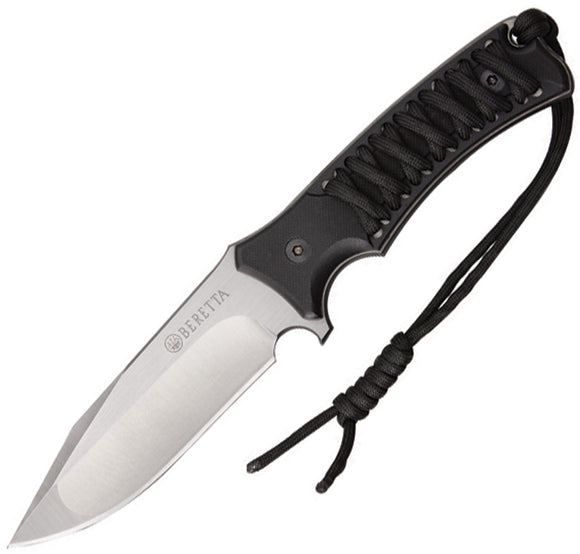 Beretta Black G10 Handle Stainless Tactical Fixed Knife w/ Belt Sheath 73138
