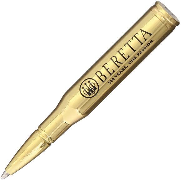 Beretta Gold Colored Metal Bullet Shaped Writing Pen 73295