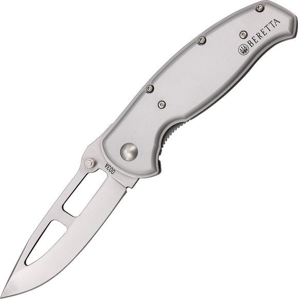 Beretta Medium Airlight II Silver Aluminum AUS-6 Stainless Folding Knife 79629