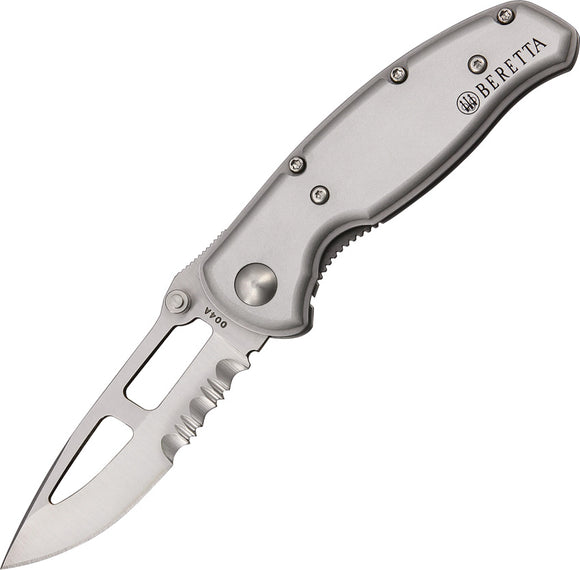 Beretta Small Airlight II Silver Aluminum Stainless AUS-6 Folding Knife 79873