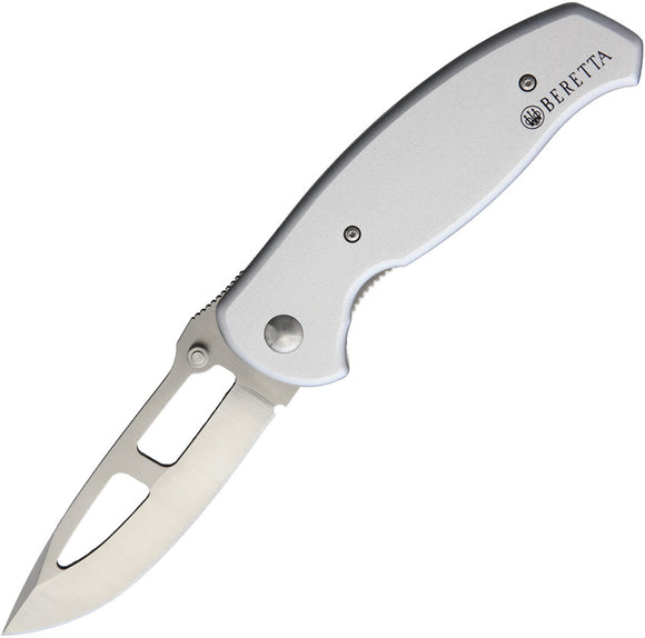 Beretta Airlight 3 Linerlock Silver Aluminum Folding Pocket Knife 91613