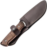 Beretta Chamois Walnut 440 Stainless Guthook Fixed Blade Knife w/ Sheath 93527