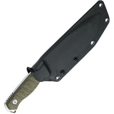 Black Fox Golem OD Green G10 D2 Steel Fixed Blade Knife w/ Belt Sheath 757OD