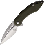 Begg Knives Mini Glimpse Linerlock Green G10 Folding D2 Steel Pocket Knife 006