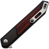 Begg Knives Kwaiken Linerlock Carbon Fiber & Wood Folding D2 Pocket Knife 017
