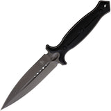 Begg Knives Filoso Dagger 11.5" Black 1095 Gray Fixed Blade Knife w/ Sheath 028