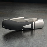 Begg Knives Recurve Slip Joint Black G10 & Stainless Folding 14C28N Pocket Knife 038