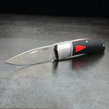 Begg Knives Black Widow Slip Joint Black & Red G10 & Stainless Folding 14C28N Knife 040
