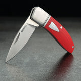 Begg Knives Drop Point Mini Slip Joint Red G10 & Stainless Folding 14C28N Pocket Knife 044