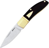 Begg Knives Drop Point Mini Slip Joint Black G10 & Brass Folding 14C28N Pocket Knife 045