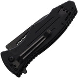 Blackhawk Hornet Linerlock A/O Black G10 Folding D2 Serrated Knife 15H211BK