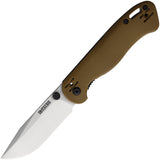 Becker Mini Linerlock Tan Smooth GFN Folding D2 Steel Pocket Knife R41