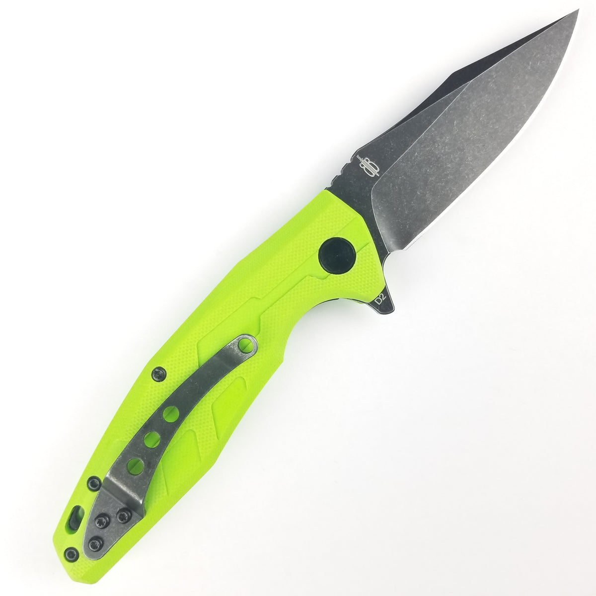 BucknBear Chameleon Pocket Knife Linerlock Green G10 Folding D2 Blade ...