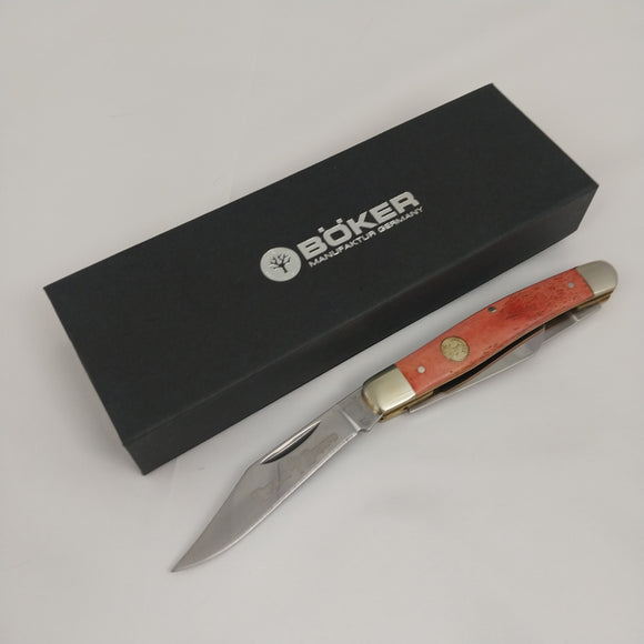 Boker Tree Brand Stockman Orange Smooth Bone Folding Pocket Knife 110712