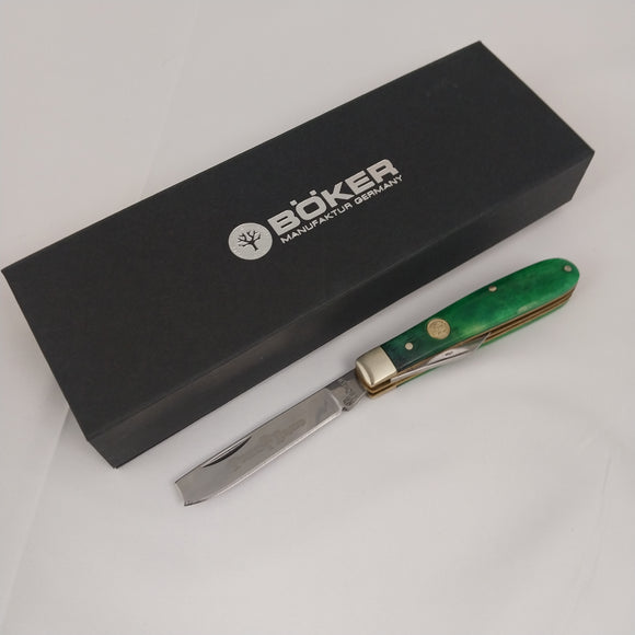 Boker Tree Brand Razor Jack Lime Green Smooth Bone Folding Pocket Knife 110714