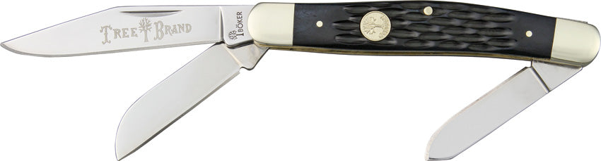 Boker Stockman Tree Brand Black Bone Pocket Knife