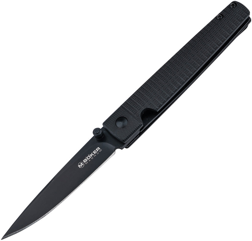BOKER Black Carbon folding pocket knife 440A stainless steel carbon fiber handle main image 1