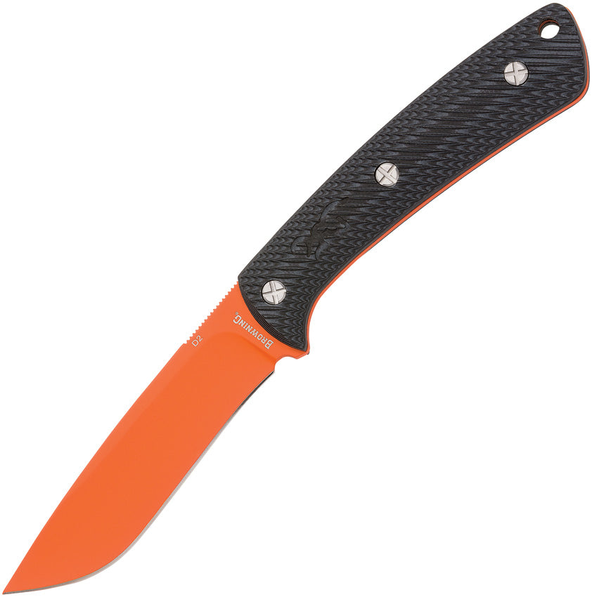 Browning Back Country Black G10 Orange D2 Steel Fixed Blade Knife
