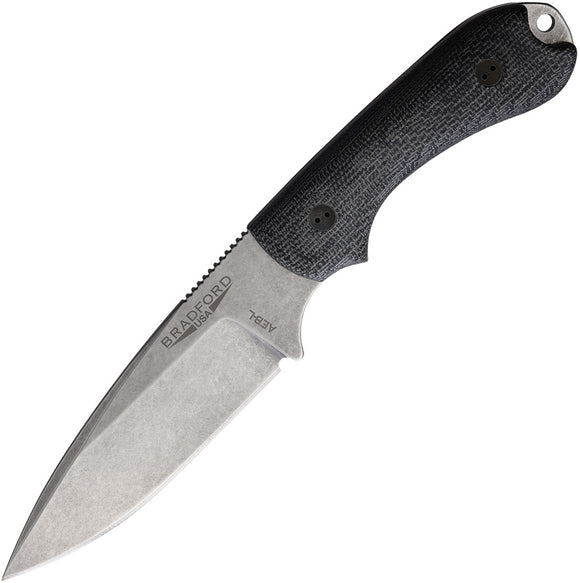 Bradford Knives Guardian 3.2 Black Micarta AEB-L Fixed Blade Knife 32FE101A