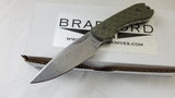 Bradford Knives Guardian 3 OD Green AEB-L Steel Fixed Blade Knife 3FE002A