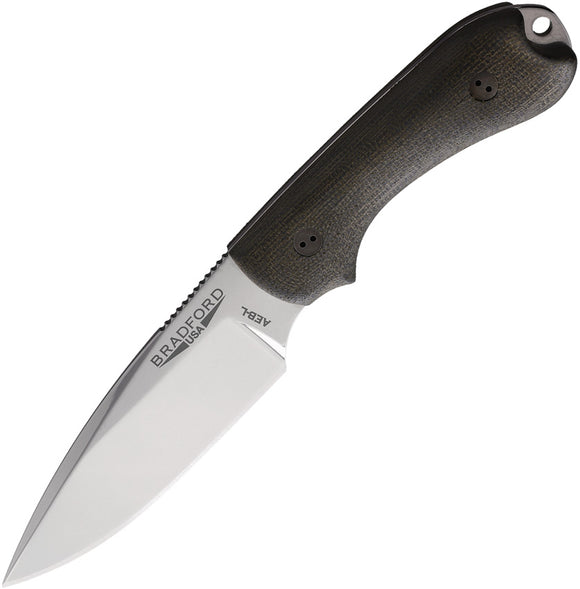 Bradford Knives Guardian 3 HP OD Green Micarta AEB-L Stainless Fixed Blade Knife w/ Sheath 3FE102HP