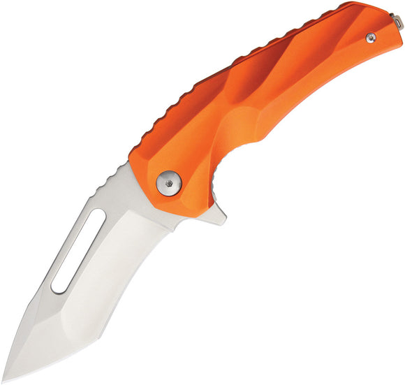 Brous Blades Reloader Linerlock Orange Aluminum Edition D2 Tool Steel Folding Knife 178