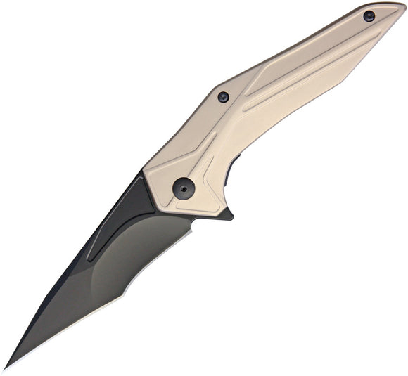 Brous Blades Tyrant Linerlock Rose Aluminum Blackout D2 Tool Steel Folding Knife 245