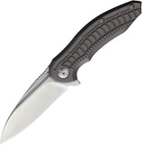Brous Blades Bionic 3.0 Framelock Gray Titanium Folding D2 Pocket Knife 273