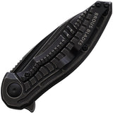 Brous Blades Bionic 3.0 Framelock Black Titanium Folding D2 Pocket Knife 276