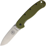 ESEE Avispa Pocket Knife Framelock SK5 OD Folding D2 Steel Blade 1303OD