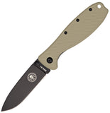 ESEE Zancudo Mosquito Framelock Black EDP Folding Blade Desert Tan Knife R1DTB