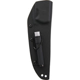 TOPS BOB Hunter Tumble Finish Fixed Blade Gray Canvas Handle Knife Sheath