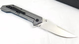 Bastion Stryker Framelock Slate Blue Handle Plain Folding Knife 2411