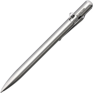 Bastion Slim Bolt Action 5.25" Smooth Stainless Steel Pen N259