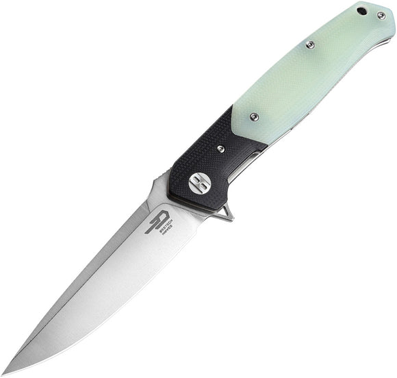 Bestech Knives Swordfish Linerlock Black & Jade G10 Folding Magnacut Knife G03L