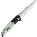 Bestech Knives Swordfish Linerlock Black & Jade G10 Folding Magnacut Knife G03L