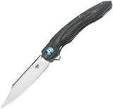 Bestech Knives FANGA Carbon Fiber/G10 Folding D2 Steel Pocket Knife G18D
