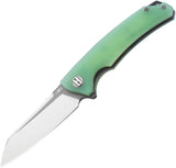 Bestech Knives Texel Linerlock Jade G10 Folding D2 Steel Pocket Knife G21B2