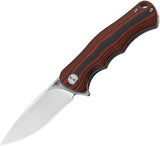 Bestech Knives Bobcat Linerlock Black/Red G10 Folding D2 Steel Knife G22C1
