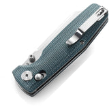 Bestech Knives Slasher Knife Axis Lock Blue Micarta Folding D2 Steel Blade 43C1