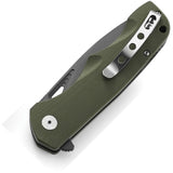 Bestech Knives Airstream Pocket Knife Linerlock Green G10 Folding Gray D2 47H