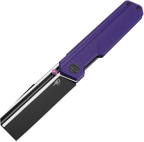 Bestech Knives Tardis Linerlock Purple G10 Folding D2 Steel Pocket Knife G54B