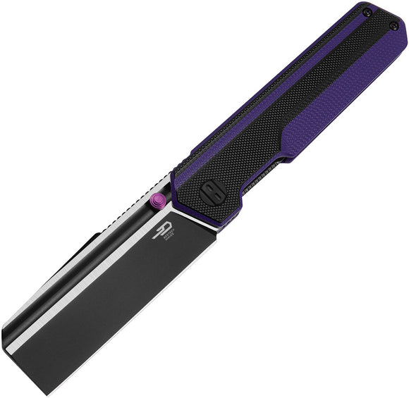 Bestech Knives Tardis Linerlock Black & Purple G10 Folding D2 Pocket Knife G54D