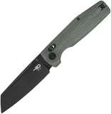 Bestech Knives Slasher Axis Lock Green Micarta Folding D2 Pocket Knife KG56B2
