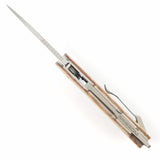 Bestech Knives Riverstone Pocket Knife Linerlock Tan Micarta Folding 154CM 03E